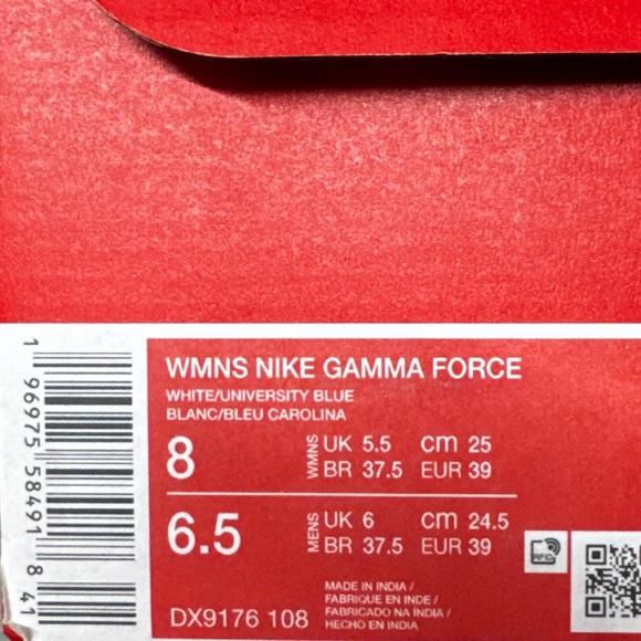 Women’s Nike Gamma Force DX9176-108 Blue/White New With Box - Picture 7 of 7